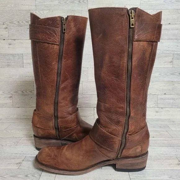Women’s Old Gringo Palau Western Brown Leather Harness Campus Boots Size 8.5 B - Picture 7 of 12